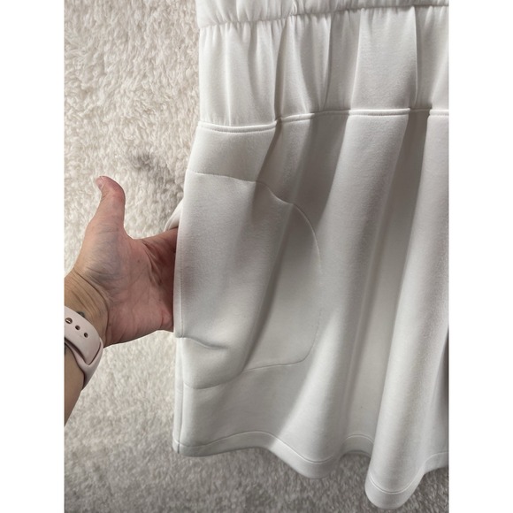 Spanx Air Essentials Women's Medium Cinched Waist T-shirt Dress White Comfort - Picture 2 of 10